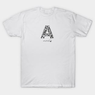 Made of paw print A letter T-Shirt